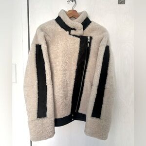 Iro Shearling and Leather Coat